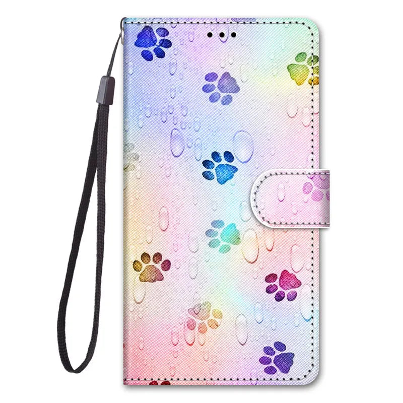 Flip Wallet Painted Leather Magnetic Galaxy A Case - DealJustDeal