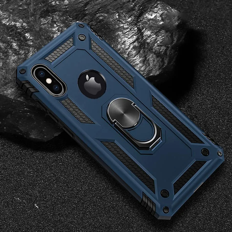 Armor Shockproof Magnet Metal Silicone Bumper iPhone Case - DealJustDeal