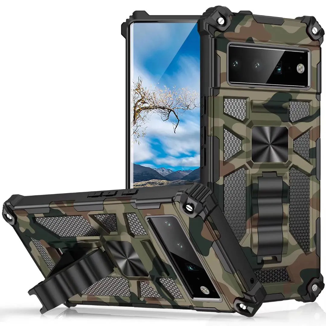 Camouflage Magnet Armor Rugged Silicon Google Case - DealJustDeal