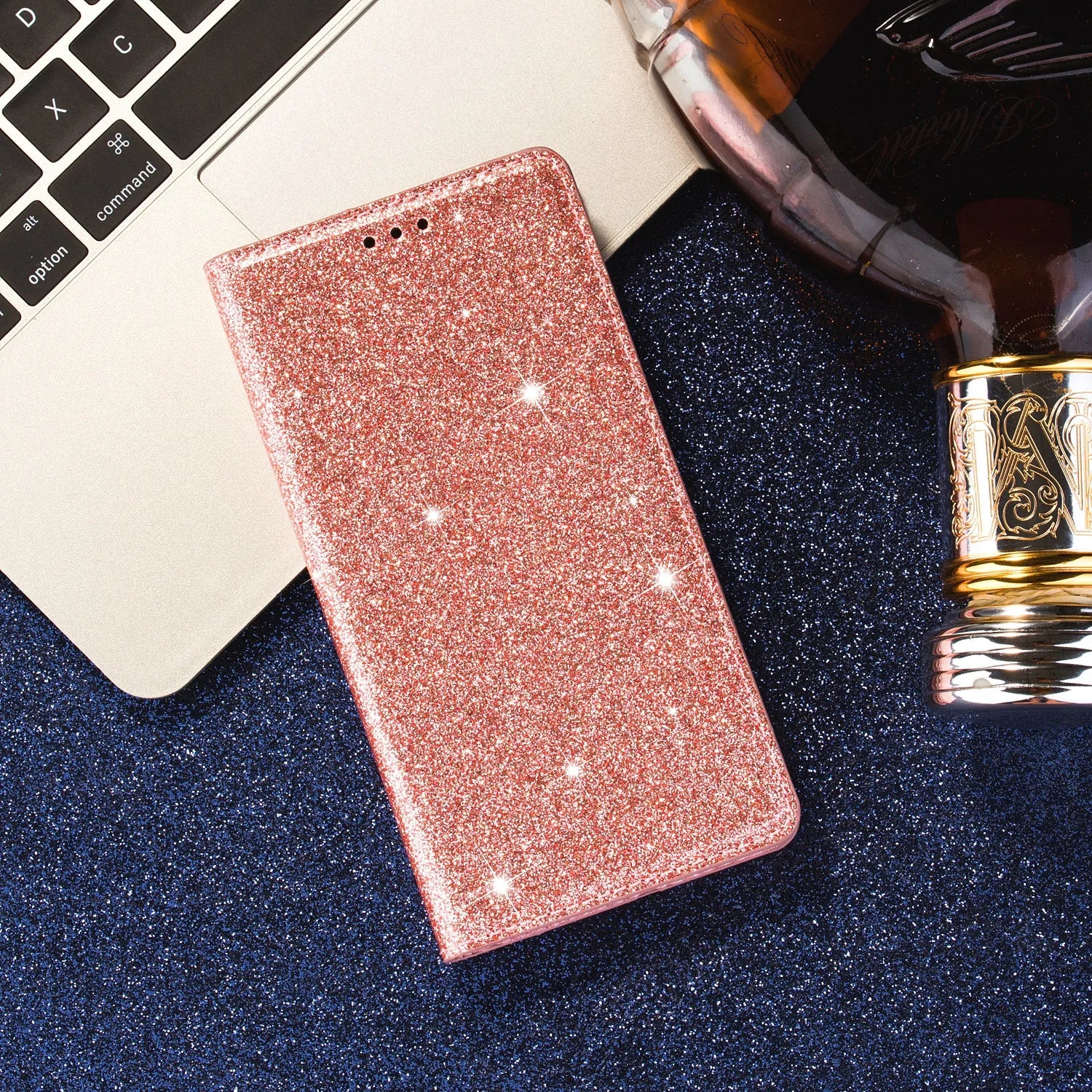 Glitter Magnetic Flip Leather Galaxy A, M and S Case - DealJustDeal