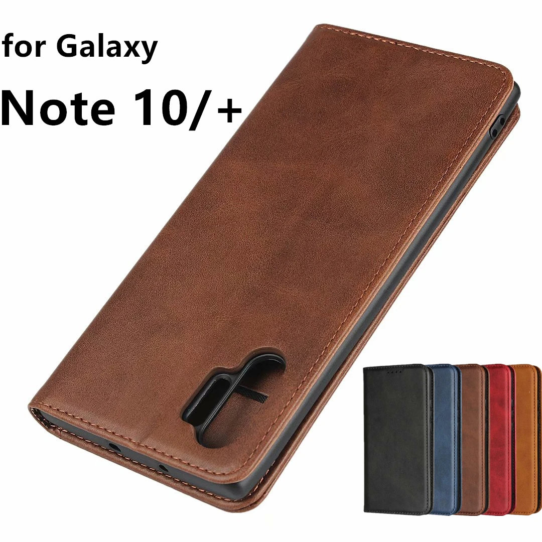 Flip Holster Magnetic Leather Galaxy Note case - DealJustDeal