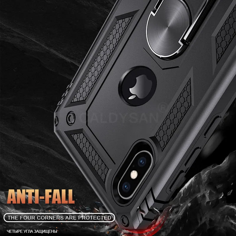 Armor Shockproof Magnet Metal Silicone Bumper iPhone Case - DealJustDeal