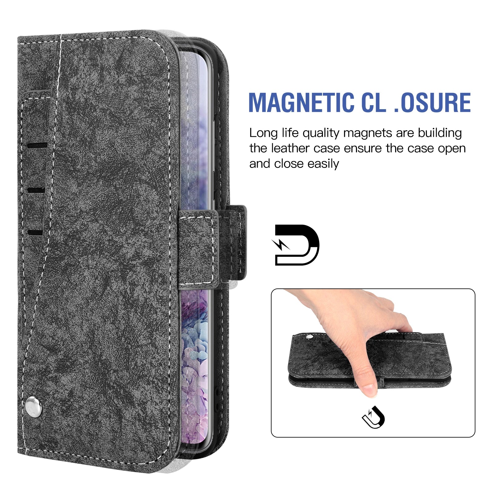 Strap Card Holder Stand Flip Wallet Leather Google Case - DealJustDeal