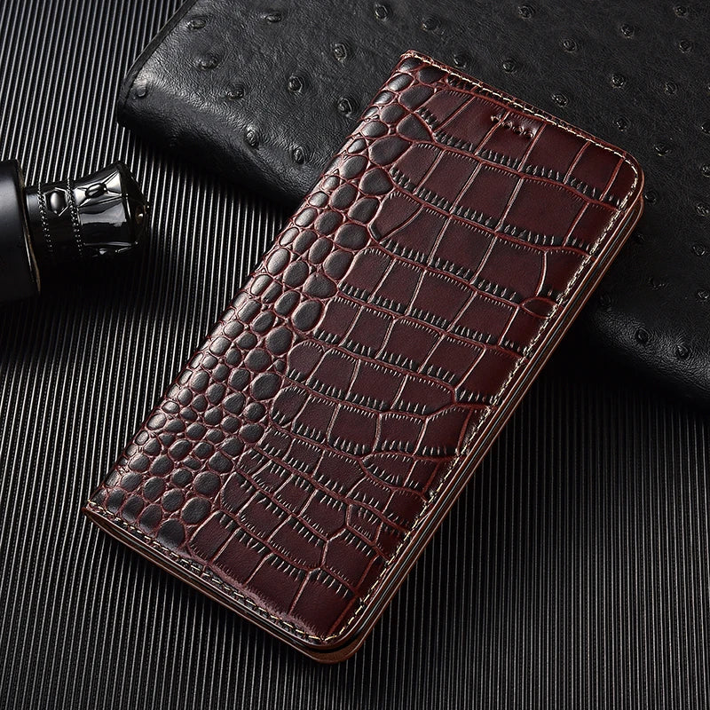 Crocodile Genuine Leather Flip Galaxy S Case - DealJustDeal