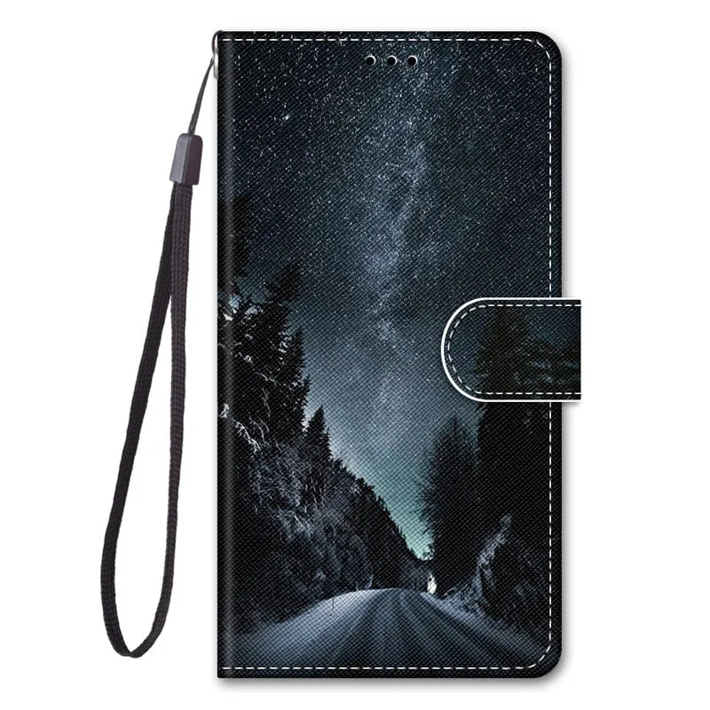 Flip Wallet Painted Leather Magnetic Galaxy A Case - DealJustDeal