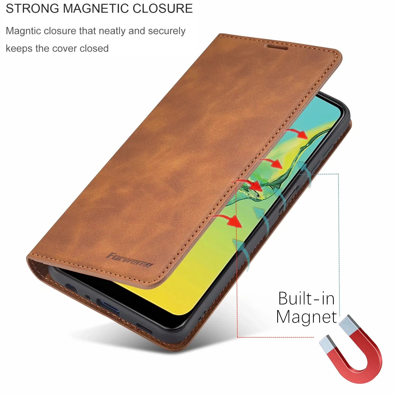 Magnet Wallet Card Flip Leather Galaxy S Case - DealJustDeal