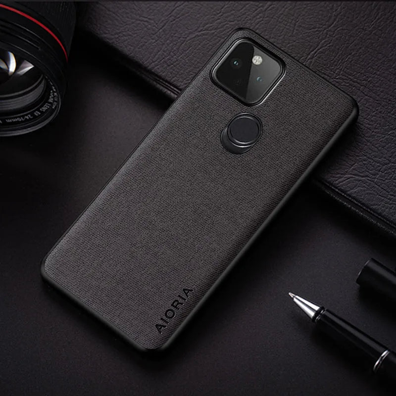 solid color textile Leather shockproof Google Case - DealJustDeal