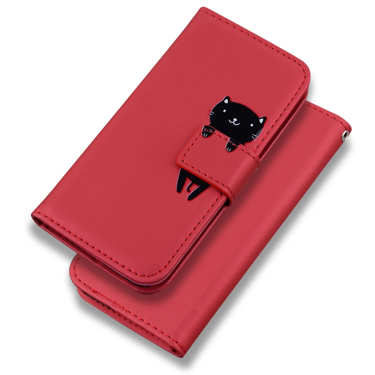 Lovely Animal Card Holder Flip Leather iPhone Case - DealJustDeal