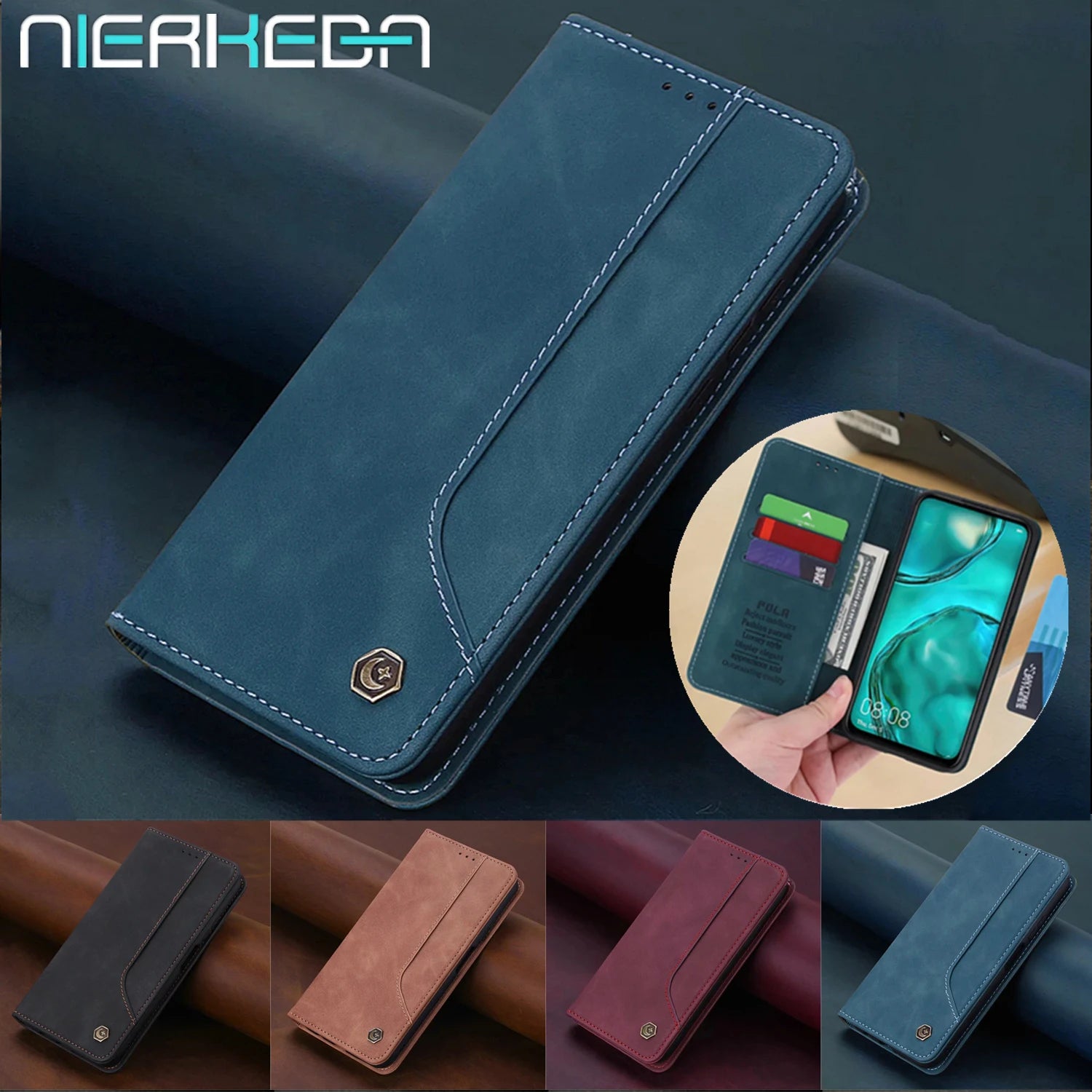 Flip Wallet Leather Galaxy A and M Case - DealJustDeal