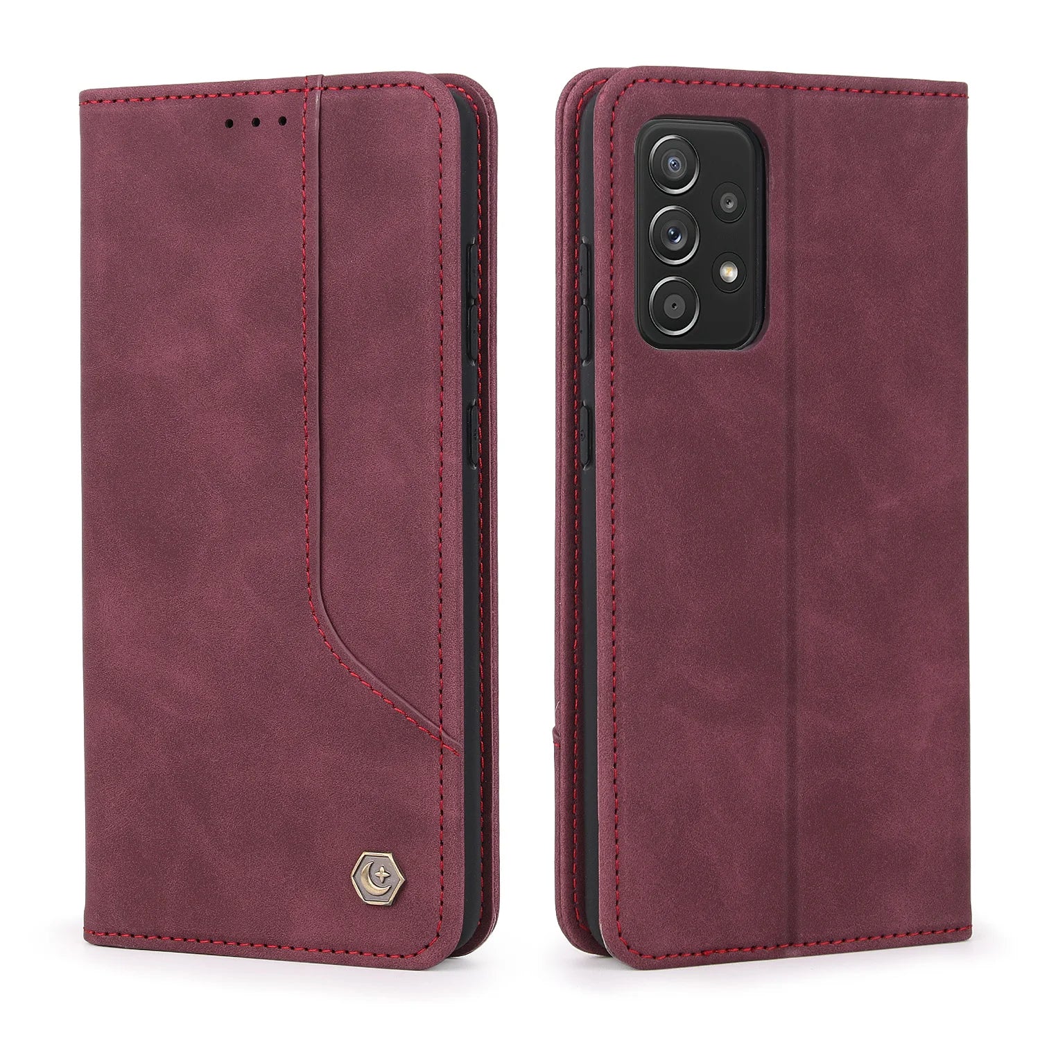 Magnetic Flip Wallet Card Holder Leather Galaxy A52 Case - DealJustDeal