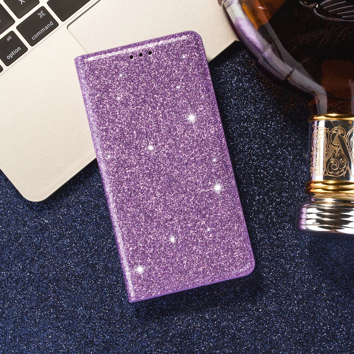 Glitter Magnetic Flip Leather Galaxy A, M and S Case - DealJustDeal