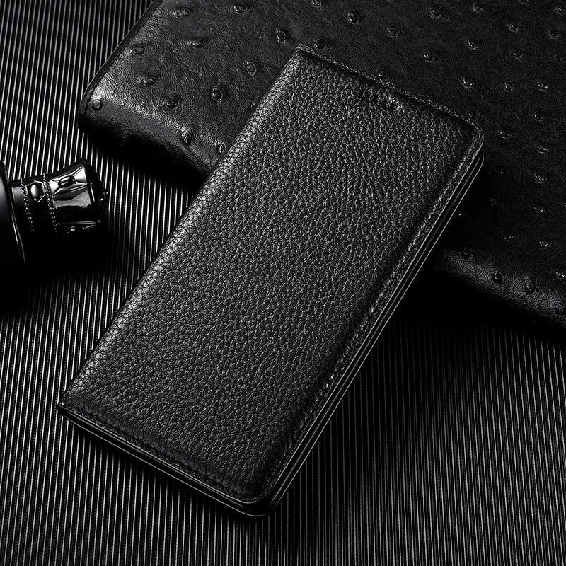 Litchi Grain Genuine Flip Leather Galaxy S Case - DealJustDeal