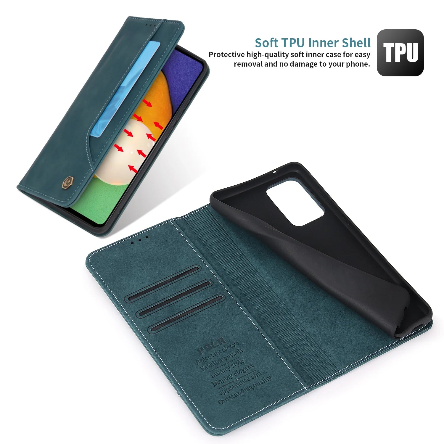 Flip Wallet Leather Galaxy A and M Case - DealJustDeal