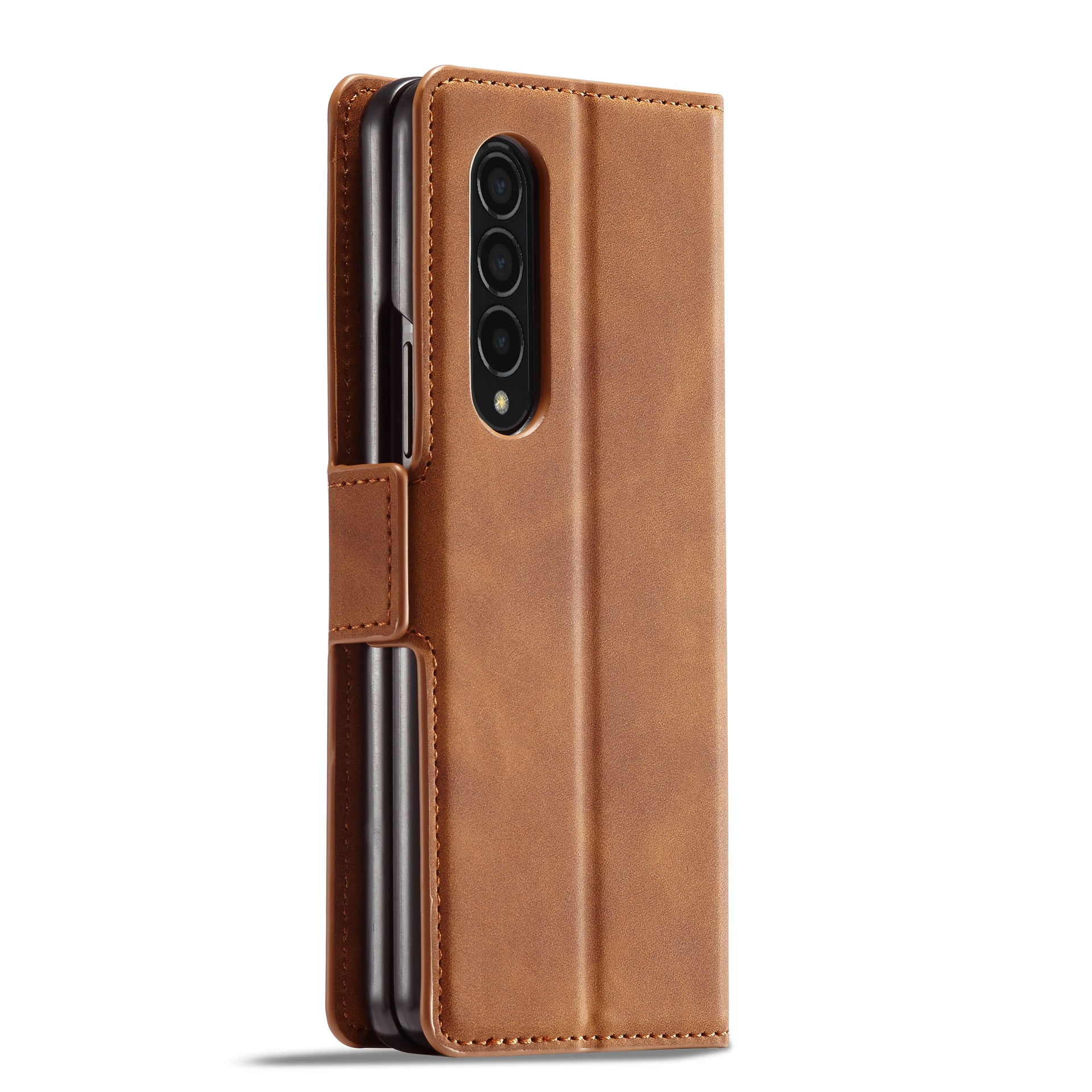 Card Holder Magnetic Wallet Leather Galaxy Z Fold Case - DealJustDeal