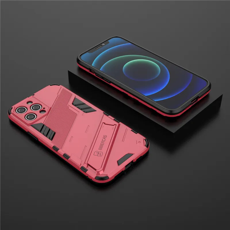 Stand Holder Cyber Shockproof iPhone Case - DealJustDeal