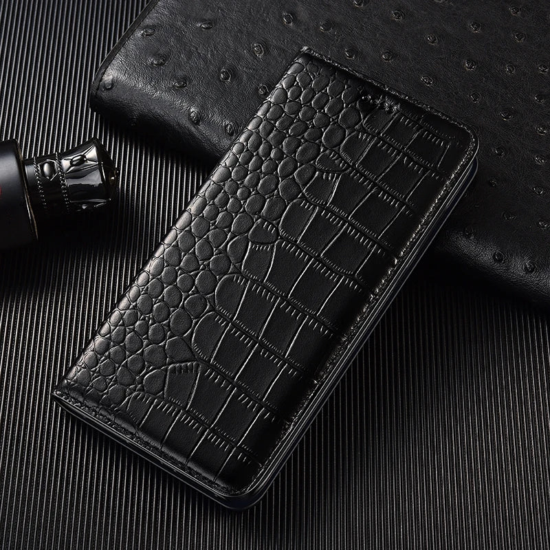 Crocodile Genuine Leather Flip Galaxy S Case - DealJustDeal