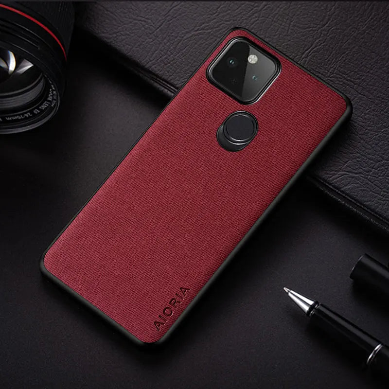 solid color textile Leather shockproof Google Case - DealJustDeal