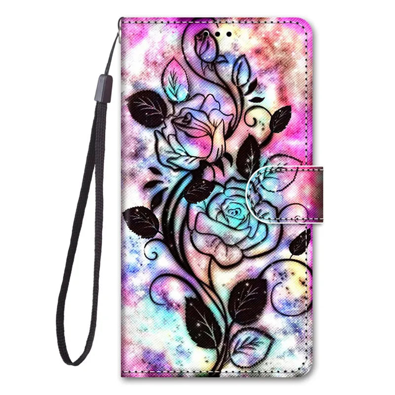 Flip Wallet Painted Leather Magnetic Galaxy Case - DealJustDeal