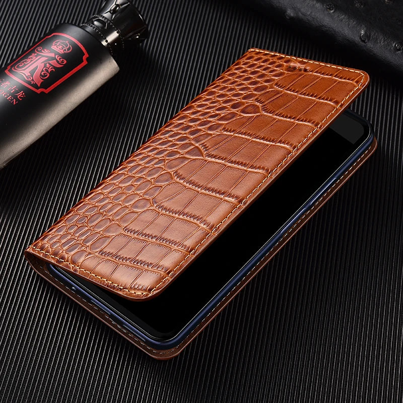 Wallet Crocodile Genuine Leather Flip iPhone Case - DealJustDeal