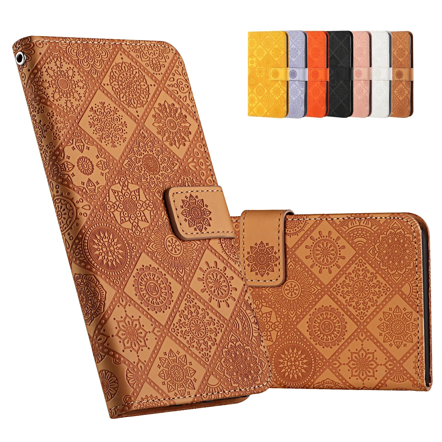 Card Holder Stand  National Pattern Flip Wallet Leather iPhone Case - DealJustDeal