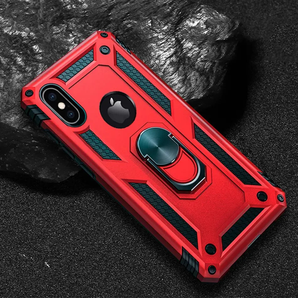 Armor Shockproof Magnet Metal Silicone Bumper iPhone Case - DealJustDeal