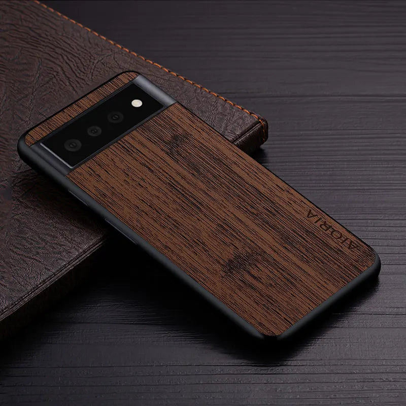 bamboo wood pattern Leather google case - DealJustDeal