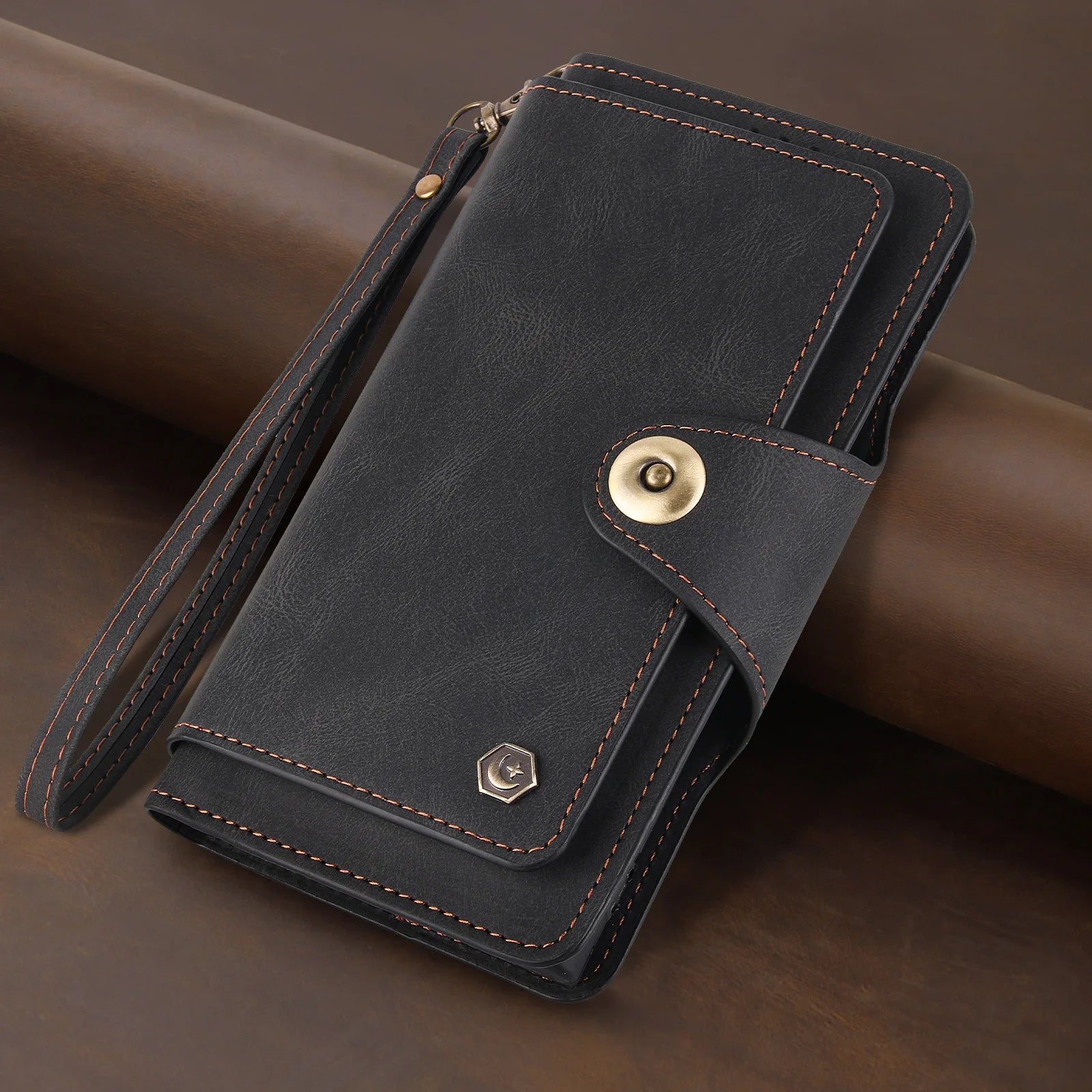 Card Slot Flip Wallet Leather Galaxy A and S Case - DealJustDeal