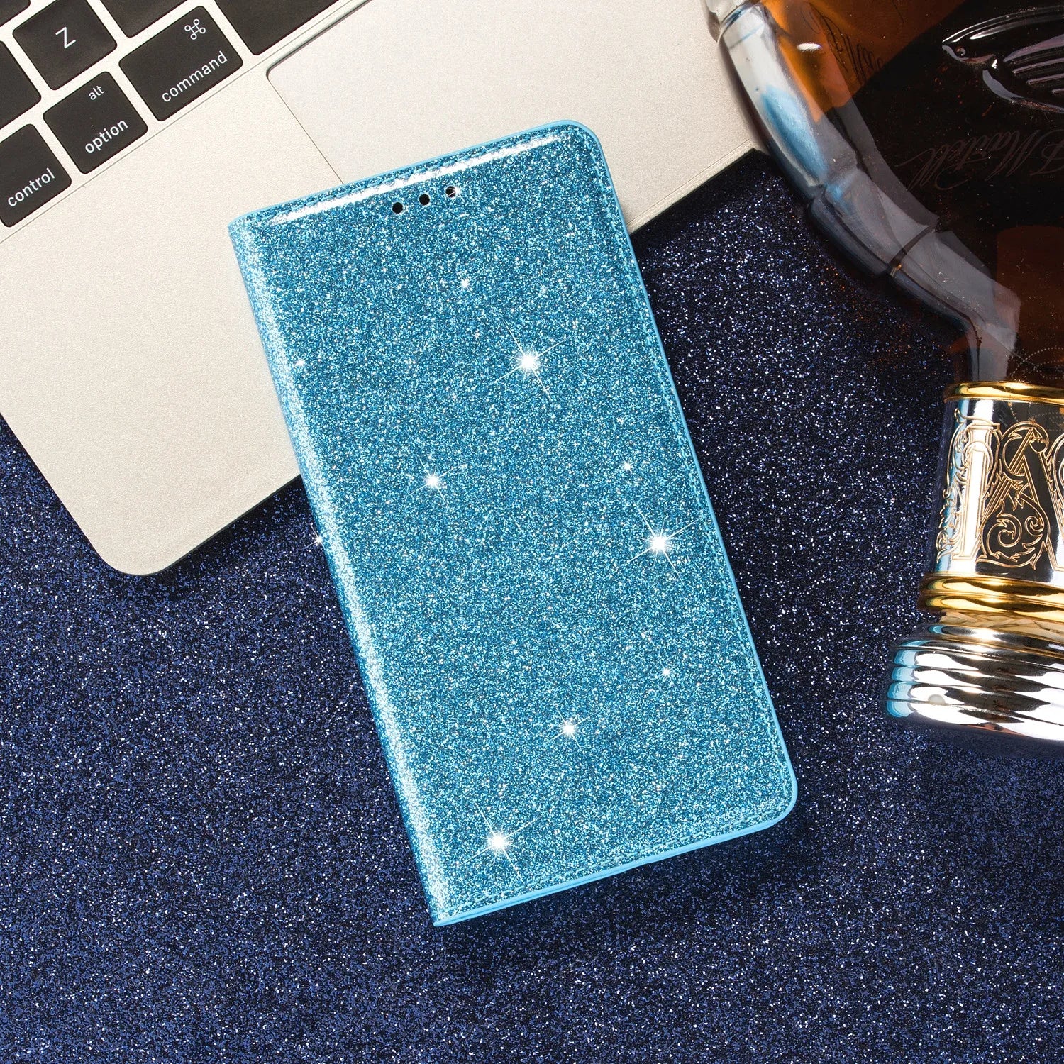 Glitter Leather Magnetic Flip Galaxy A, M and S Case - DealJustDeal