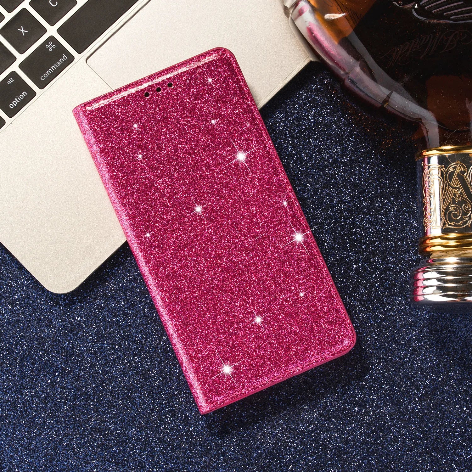 Glitter Leather Magnetic Flip Galaxy A, M and S Case - DealJustDeal