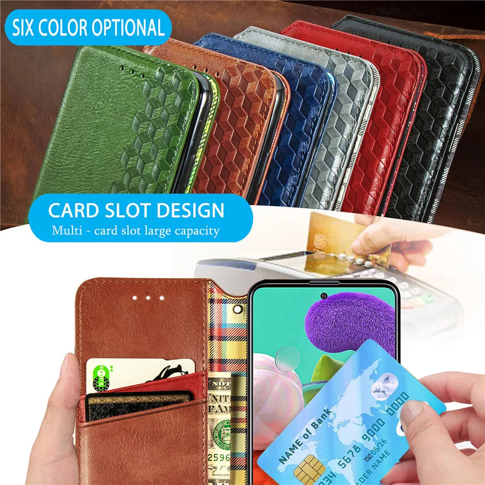 Wallet Card Stand Leather Flip Galaxy A, M, Note and S Case - DealJustDeal