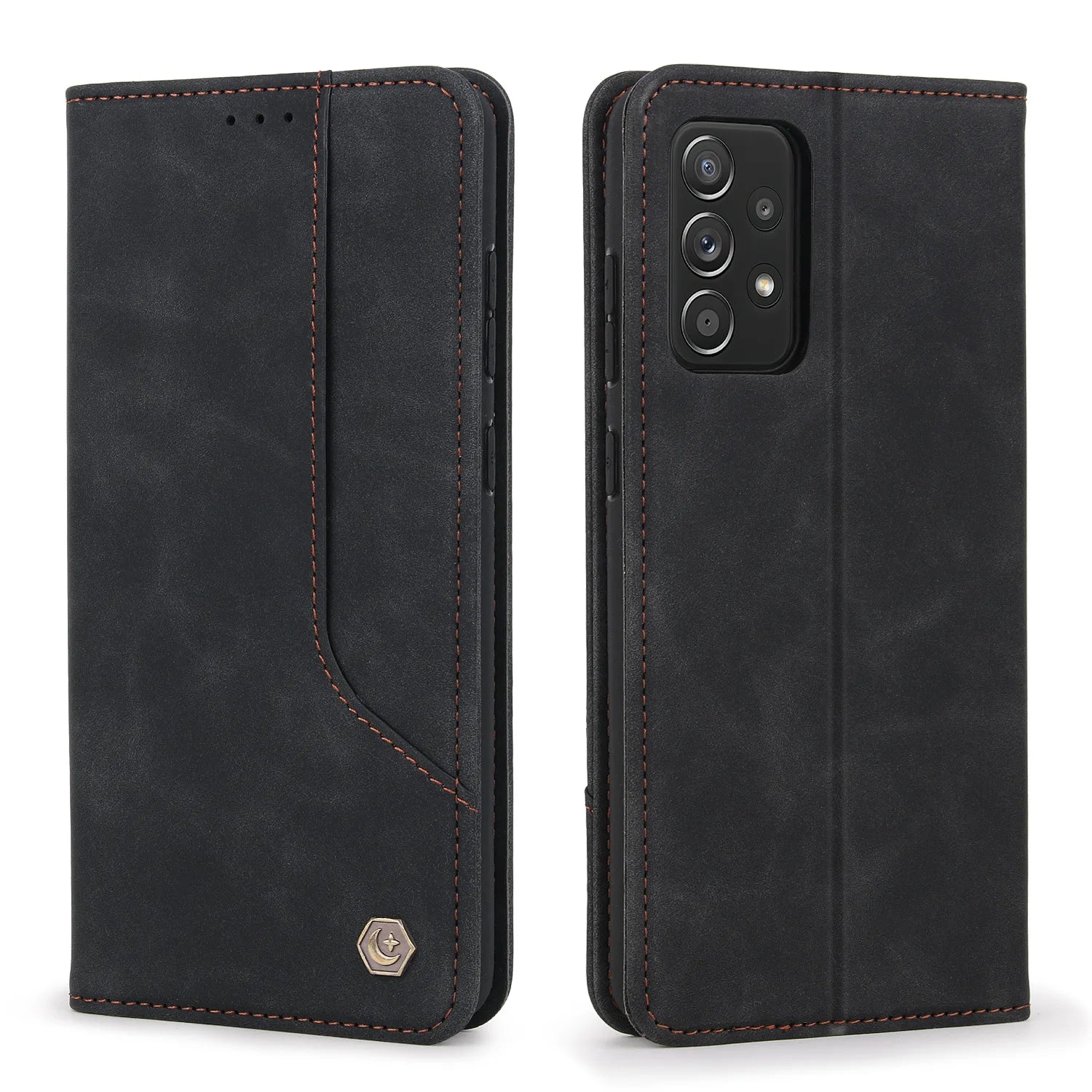 Magnetic Flip Wallet Card Holder Leather Galaxy A52 Case - DealJustDeal