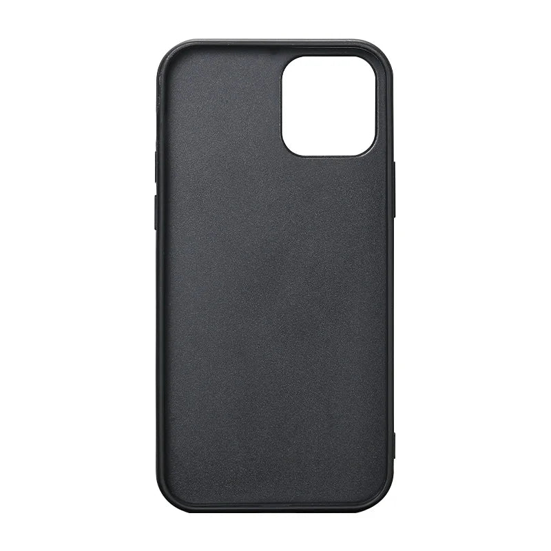 Ring Bracket Back Genuine Leather iPhone Case - DealJustDeal