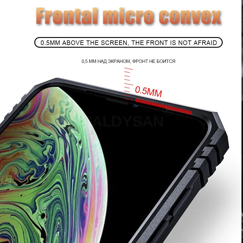 Armor Shockproof Magnet Metal Silicone Bumper iPhone Case - DealJustDeal