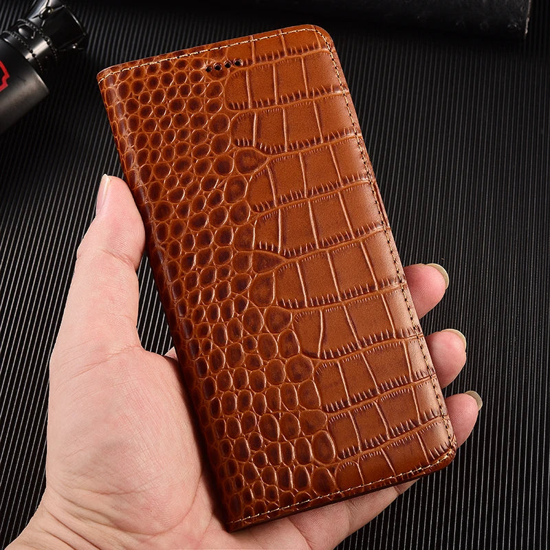 Crocodile Genuine Leather Flip Galaxy S Case - DealJustDeal