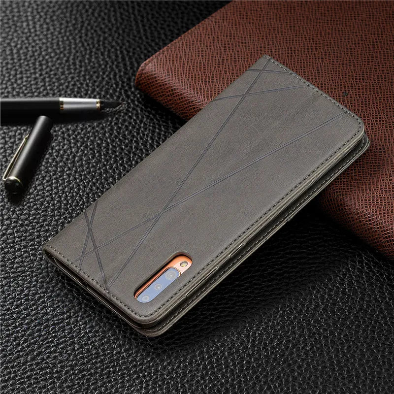 Flip Stand Magnetic Leather Slim Galaxy A Case - DealJustDeal