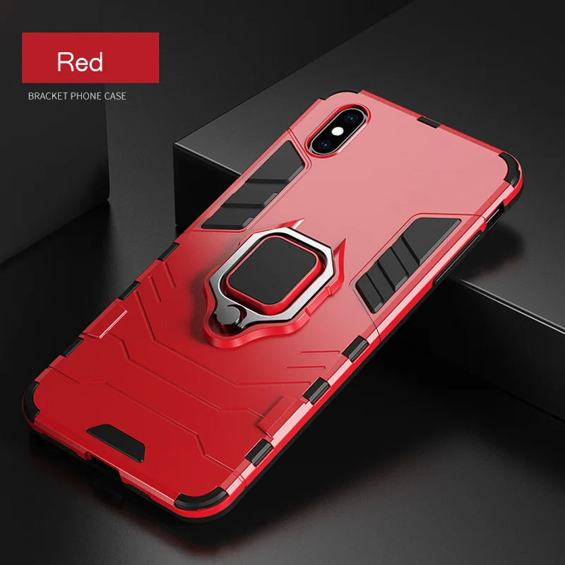 Shockproof Stand Holder Car Ring iPhone Case - DealJustDeal