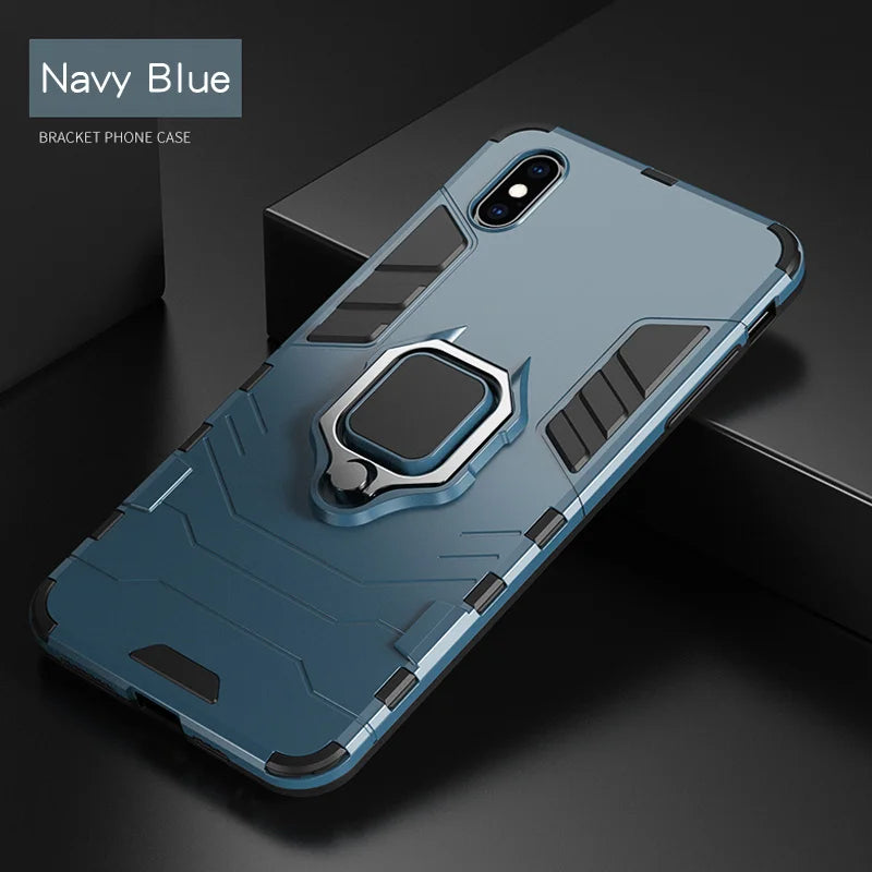 Shockproof Stand Holder Car Ring iPhone Case - DealJustDeal