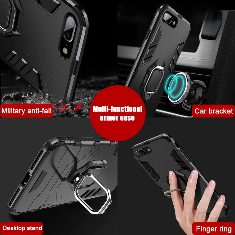 Shockproof Stand Holder Car Ring iPhone Case - DealJustDeal