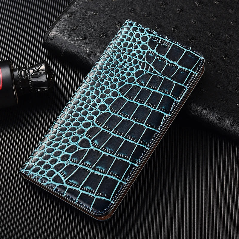 Wallet Crocodile Genuine Leather Flip iPhone Case - DealJustDeal