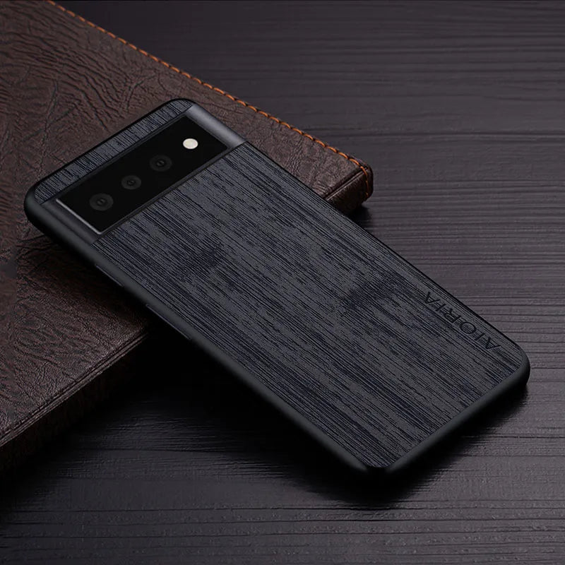 bamboo wood pattern Leather google case - DealJustDeal