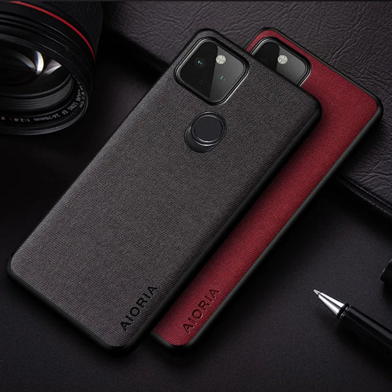 solid color textile Leather shockproof Google Case - DealJustDeal