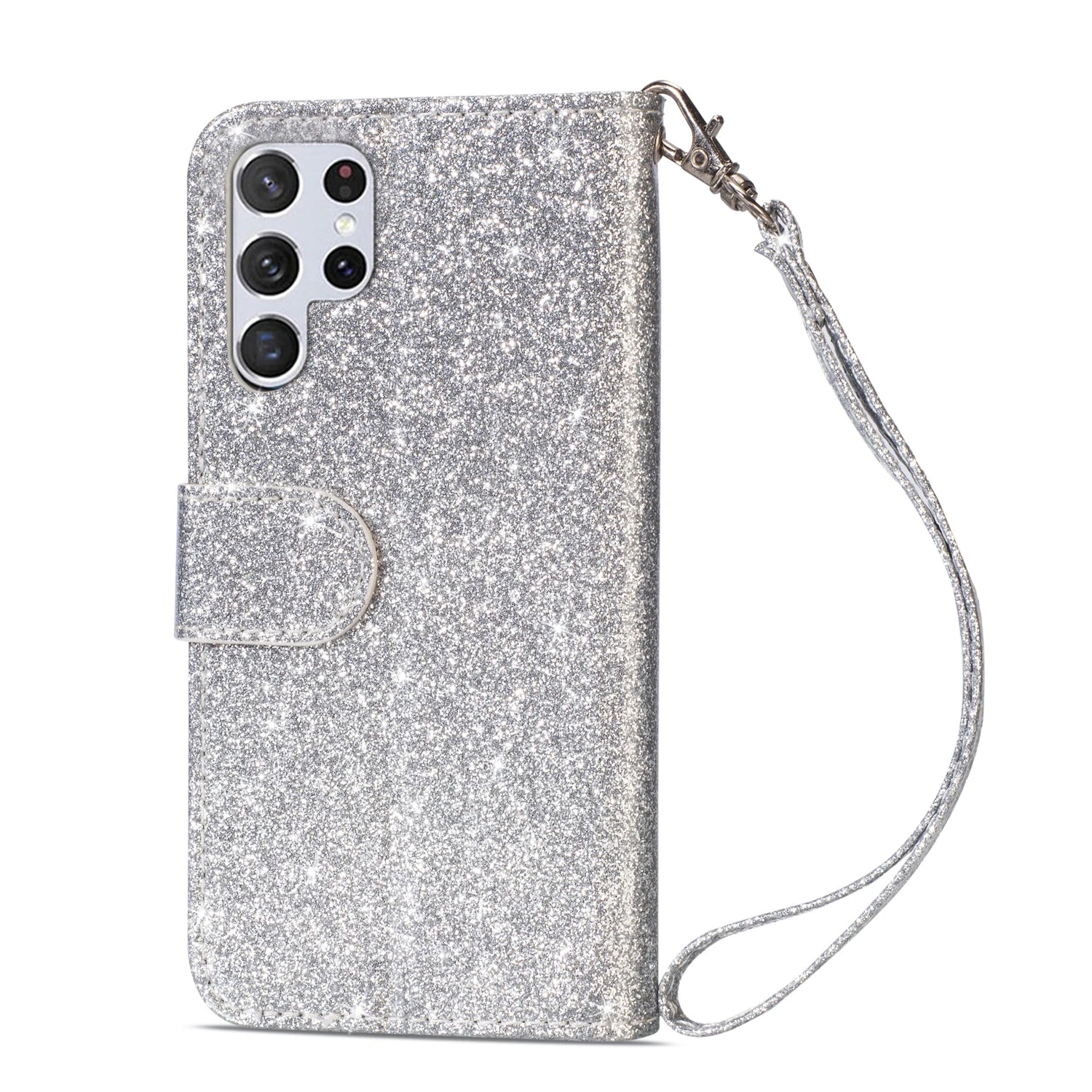 Zipper Flip Wallet Glitter Leather Galaxy A and M Case - DealJustDeal