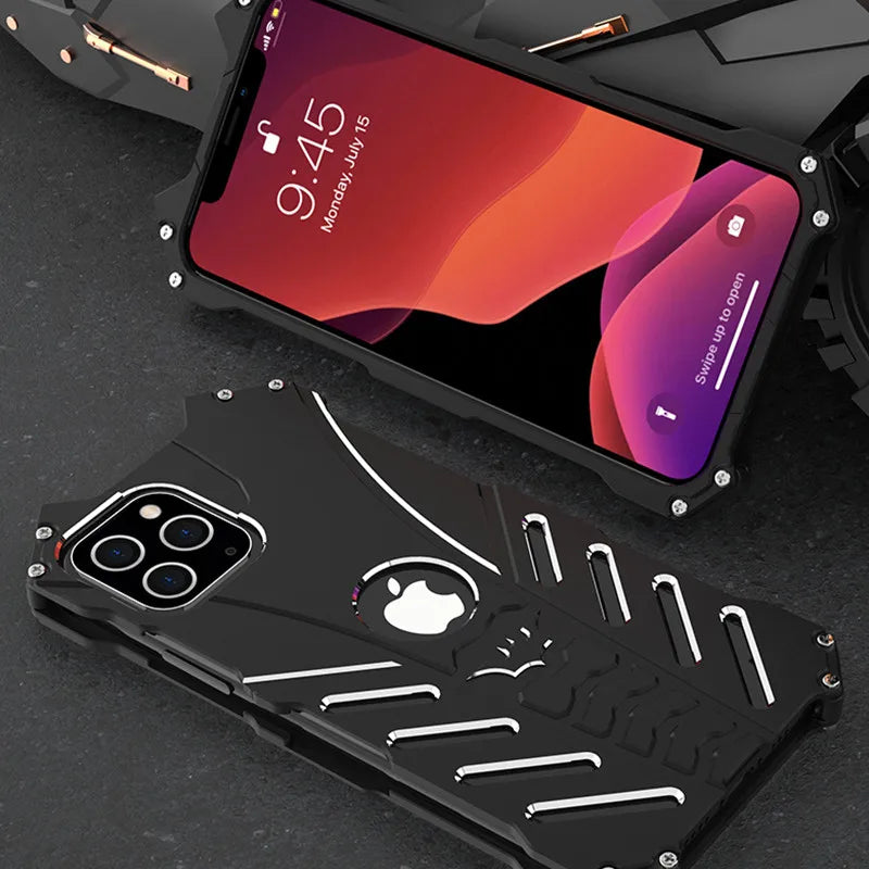 Anti-Drop Aerospace Metal Armor Back iPhone Case - DealJustDeal