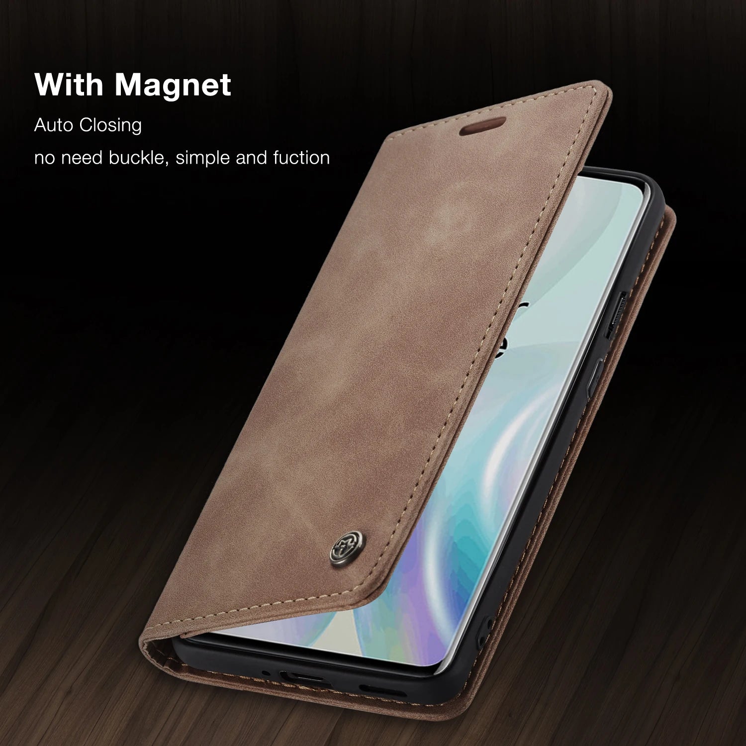 Leather Magnetic Flip Wallet Google Case - DealJustDeal