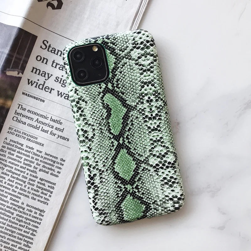 Crocodile Texture Snake Skin Pu Leather iPhone Case - DealJustDeal