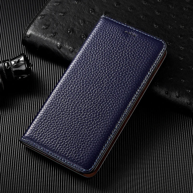 Litchi Grain Genuine Flip Leather Galaxy Case - DealJustDeal