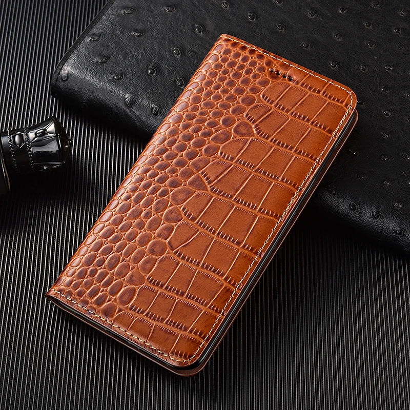 Crocodile Genuine Leather Flip Galaxy S Case - DealJustDeal