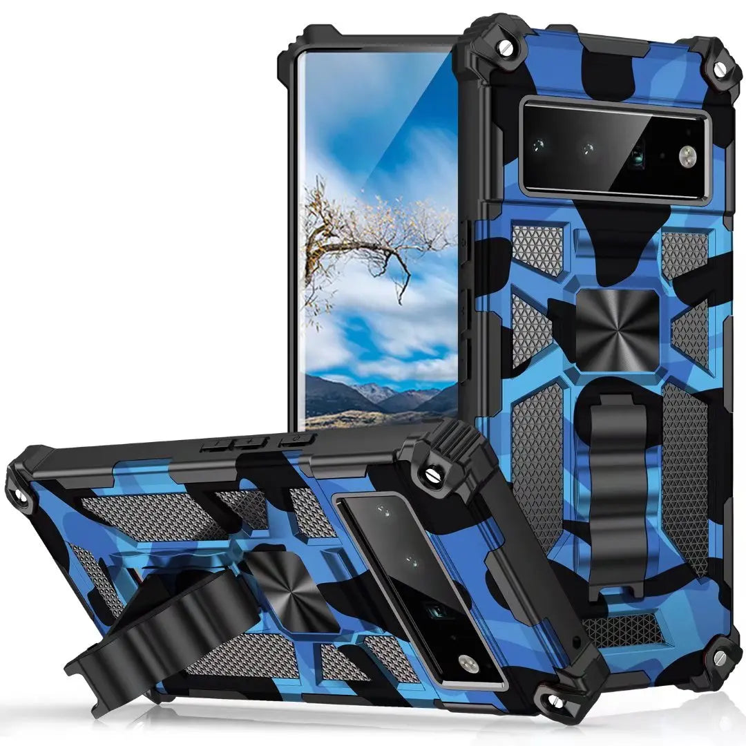 Camouflage Magnet Armor Rugged Silicon Google Case - DealJustDeal