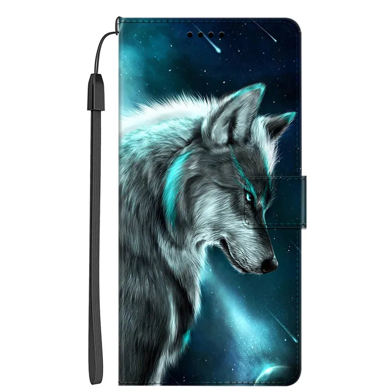 Stand Book Cover Wallet Flip Leather galaxy S Case - DealJustDeal