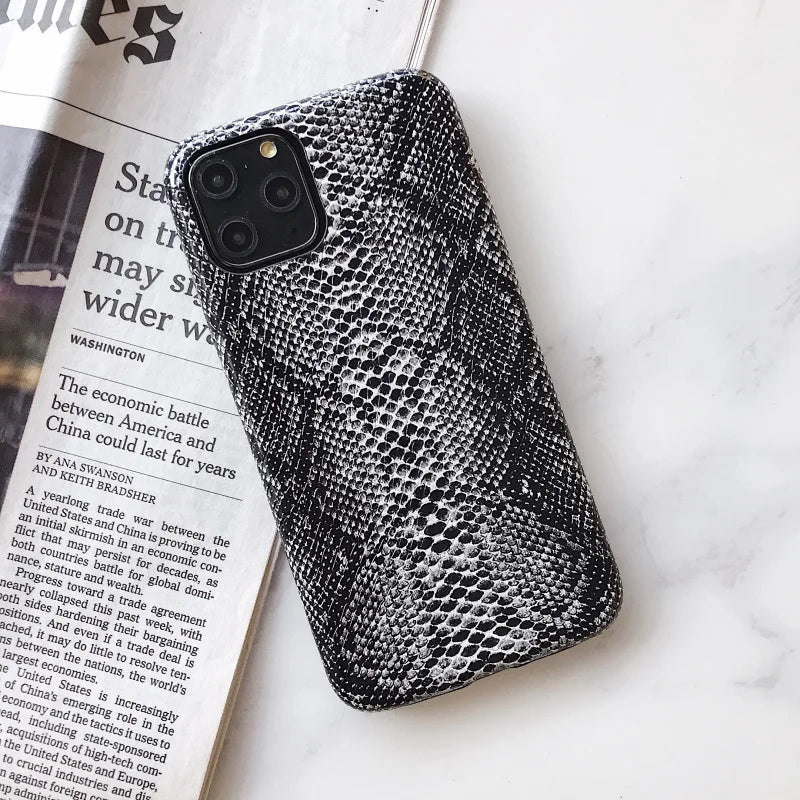 Crocodile Texture Snake Skin Pu Leather iPhone Case - DealJustDeal